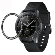 EIMO gear s3 рамка для samsung Galaxy Watch 46 мм 42 мм металлическое кольцо с бриллиантами клеющаяся крышка против царапин Смарт-часы аксессуары,amazfit bip