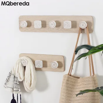 

Creative Nordic Simple Wooden Hanging Hook Door Porch Wall Decoration Hook Fitting Cloakroom Coat Rack Wall hanger