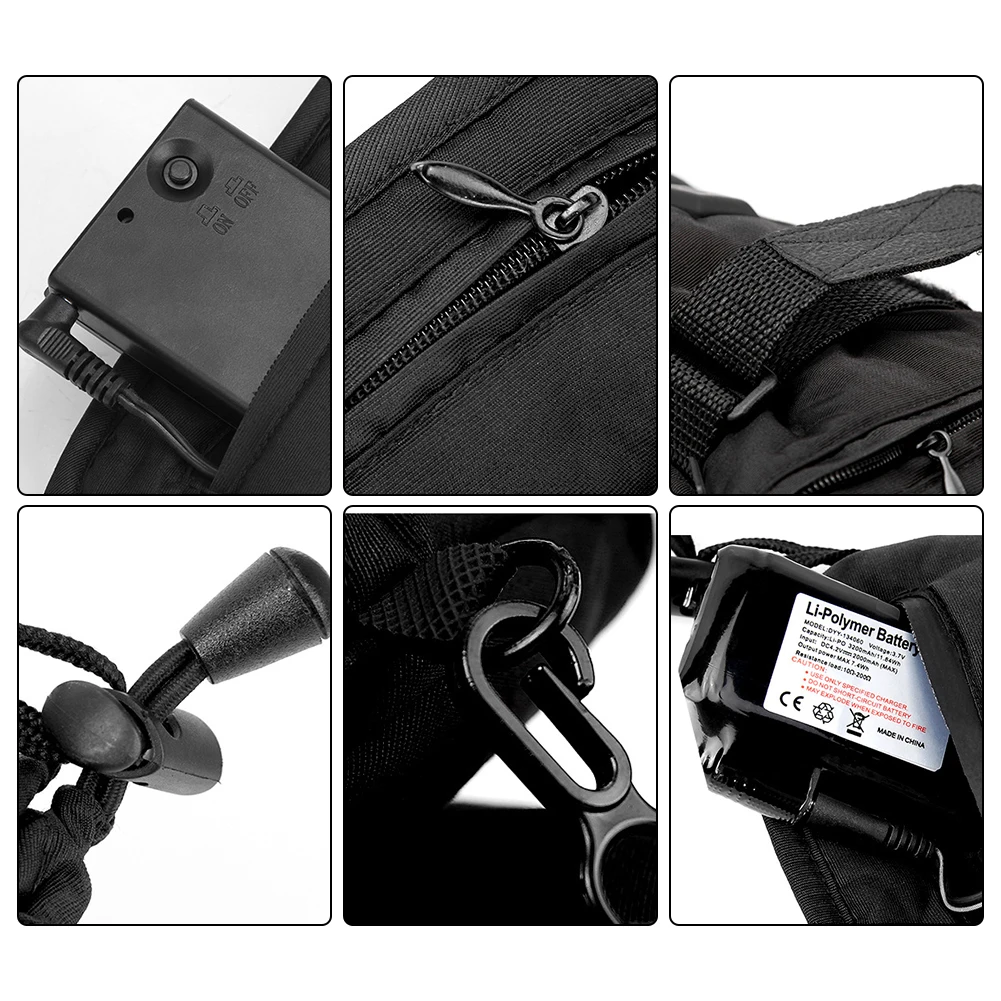 Heated Gloves 3.7V Rechargeable Battery Powered Electric Heated Hand Warmer for Hunting Fishing Skiing Cycling Motorcycle Gloves 6