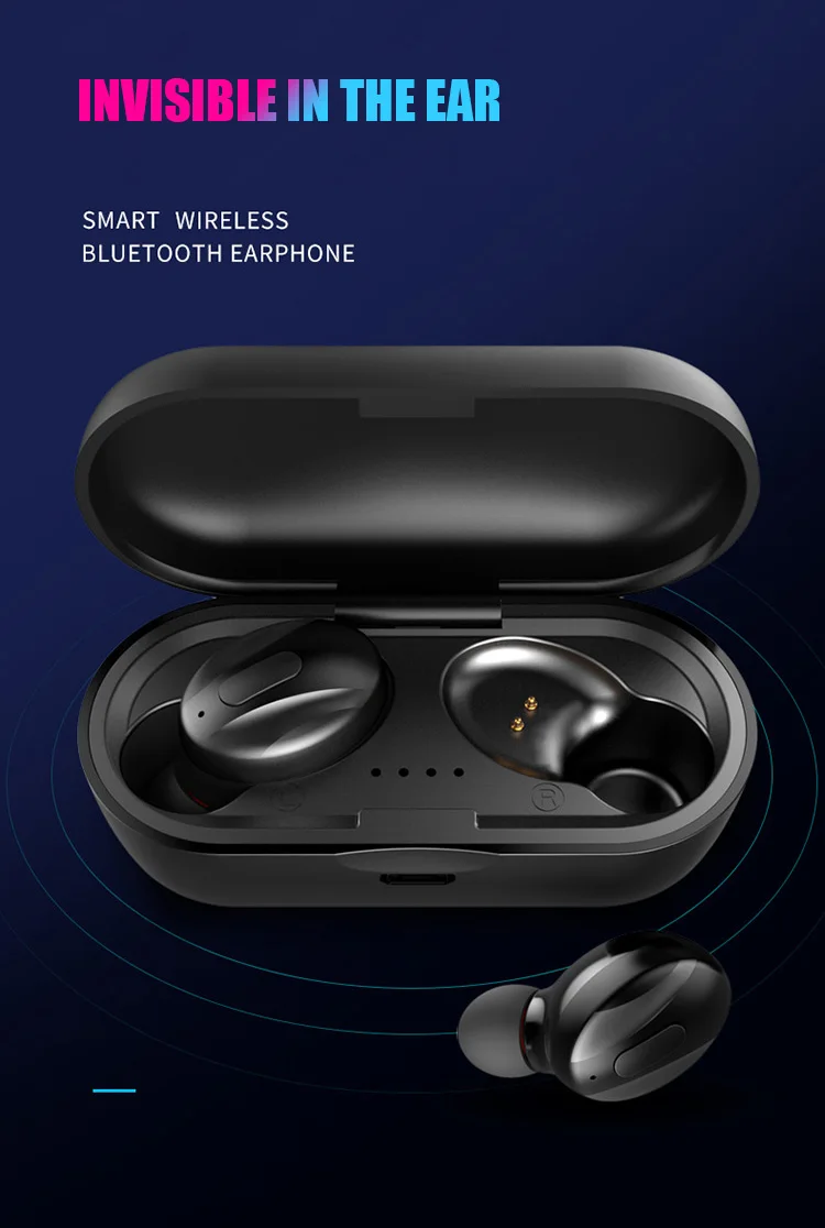 Bluetooth наушники настоящие беспроводные наушники 5,0 TWS наушники-вкладыши IPX5 Водонепроницаемая мини-гарнитура 3D стерео звук спортивный динамик