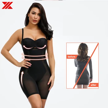 

HEXIN Full Body Shapers Women Plus Size Underbust Slimming Mid thigh Shaper fajasTummy Control Seamless Postpartum Body Girdle
