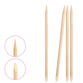 

100 pcs Wooden Cuticle Pusher Nail Art Remover Orange Wood Sticks For Removal Manicure Tools