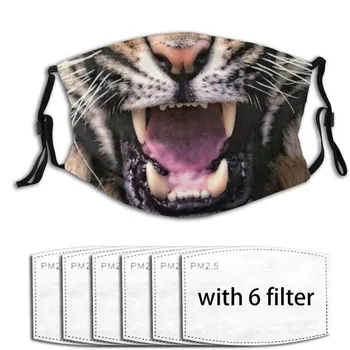 

1Pcs Mask+6Pcs Filters Adult Neutral Animal Printing Face Mouth Mask Adjustable Sport Outdoor Protection Cover Mask mascarilla