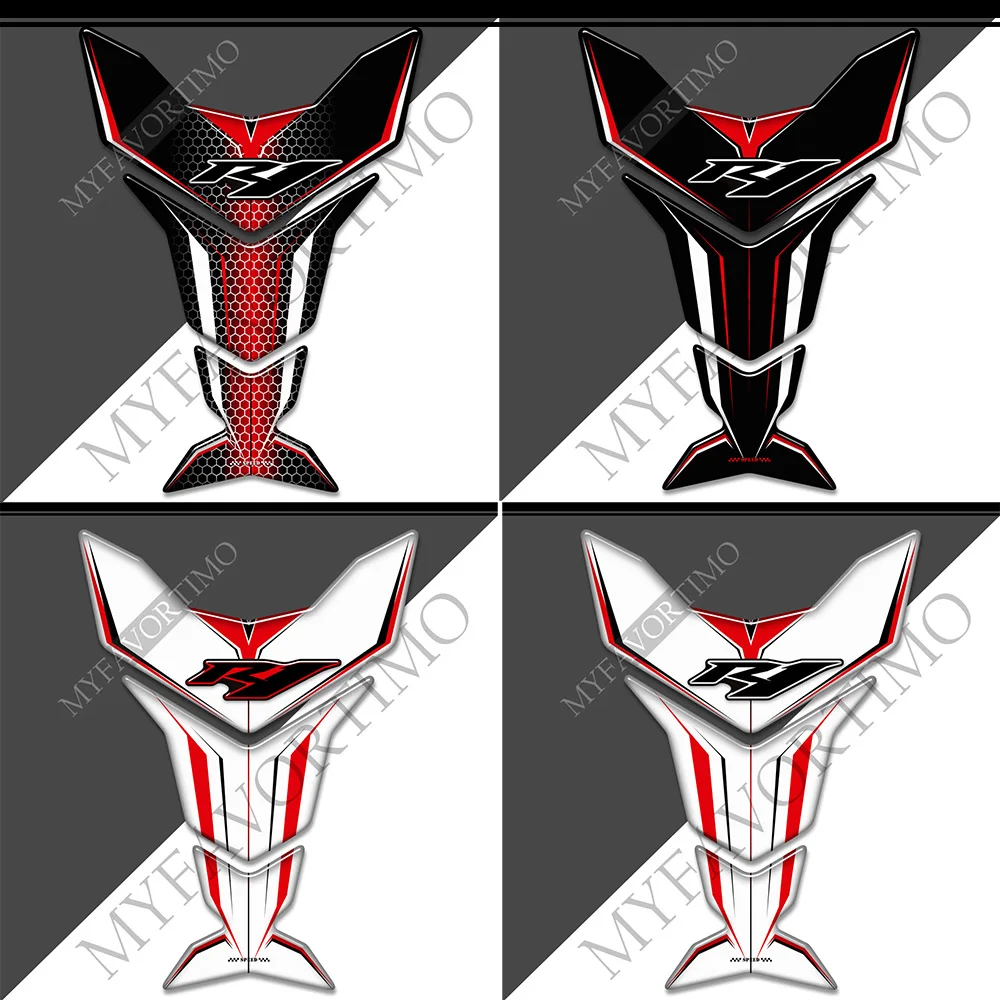 

Motorcycle Tank Pad Stickers Decals Protector Emblem Logo Gas Fuel Oil Kit Knee For YAMAHA YZF-R1 YZFR1 YZF R1 R 1000