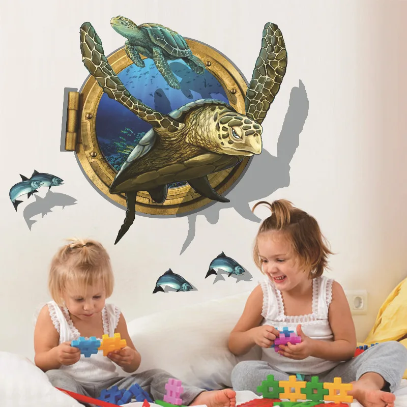 

Turtle creative living room sofa kindergarten bathroom children's room environmental wall sticker