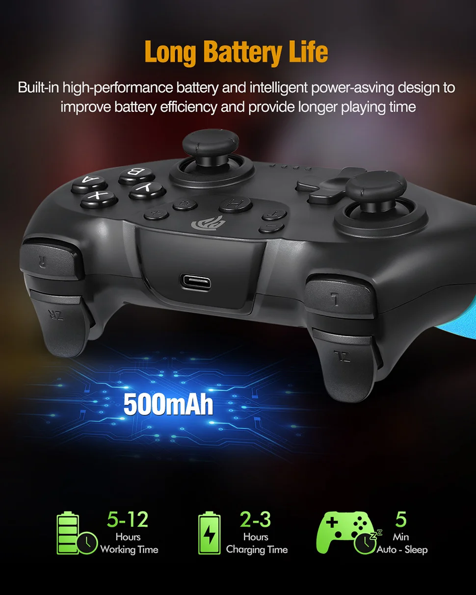 Гарнитура EasySMX SP5226 Беспроводной Bluetooth геймпад игровой джойстик игровой контроллер для Nintendo Switch Pro NS-переключатель Pro геймпад с 6-осевым ПК