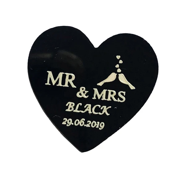 black no hole 50/100 шт Персонализированные Mr Mrs зеркало «любящее сердце» благосклонности венчания украшения стола с фокусным расстоянием 25 мм с отверстием в центре - Цвет: black no hole