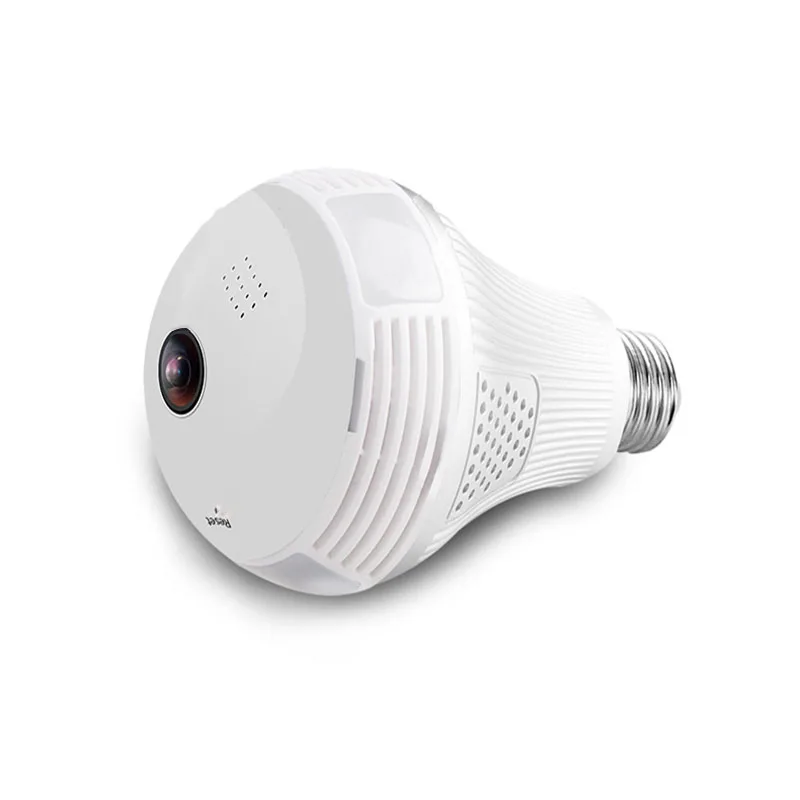 

Fish-eye Lens 130W 1080P wireless camera light bulb record concealed video security camera 3x2W LED TF Card