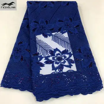 

Madison Embroiderey Design Milk Silk Lace With Sequin African Mesh Lace Fabric High Quality Nigerian Lace Fabric For Wedding