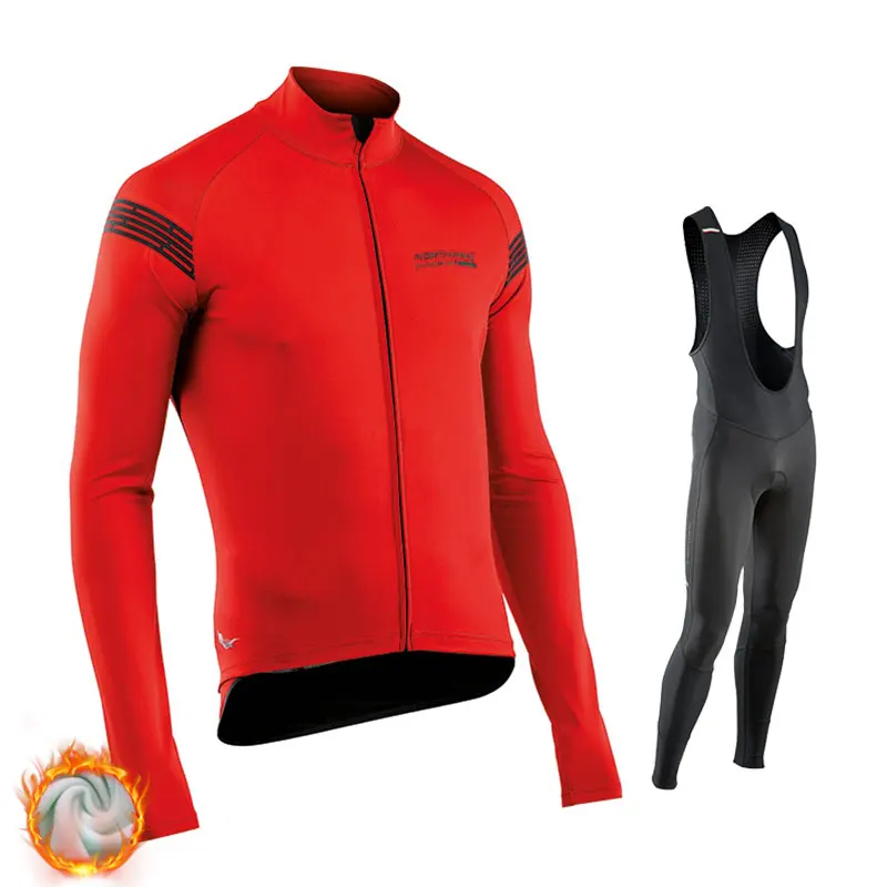 cycling set 3 Новинка, Зимняя Теплая Флисовая велосипедная одежда для мужчин, Northwave, Джерси, костюм для езды на велосипеде, MTB, одежда, комбинезон, комплект - Цвет: cycling set 3