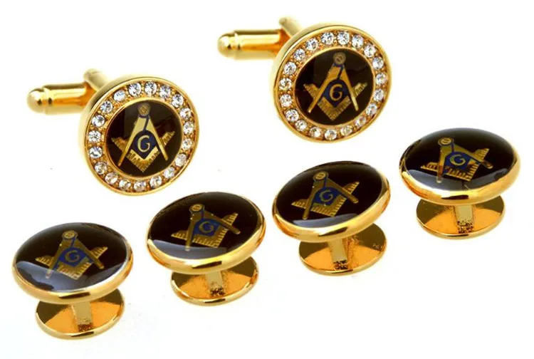 Gold-Crystal-Freemason-Tuxedo-Cufflinks-Collar-Studs-Set-6pcs-Set-Masonic-Free-Mason-Cuff-Links-Stud (2)