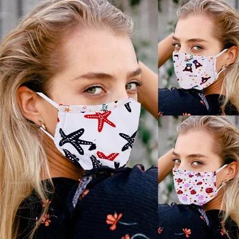 

In Stock Print Lovely Reusable Cotton Mouth Mouth Cover Winter Warm Mouth Facemask Multi Style Facemasks Toiletry Kits Masque
