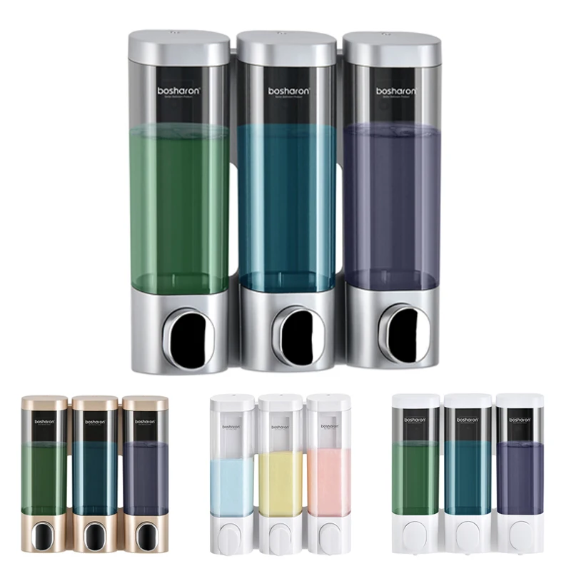 Liquid Soap Dispenser Wall Mounted Hand Sanitizer Gel Shower Gel Kitchen Dish Detergents 300ml Shampoo Dispenser For Bathroom