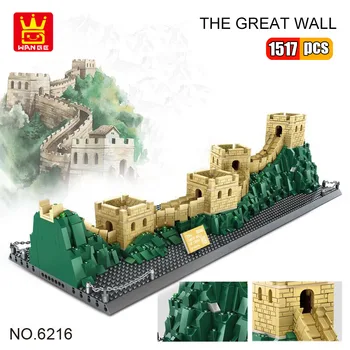 

WANGE 1517Pcs Famous World Architecture China Great Wall Building Blocks Chinese City Landmark Historical Architecture Kid Toys