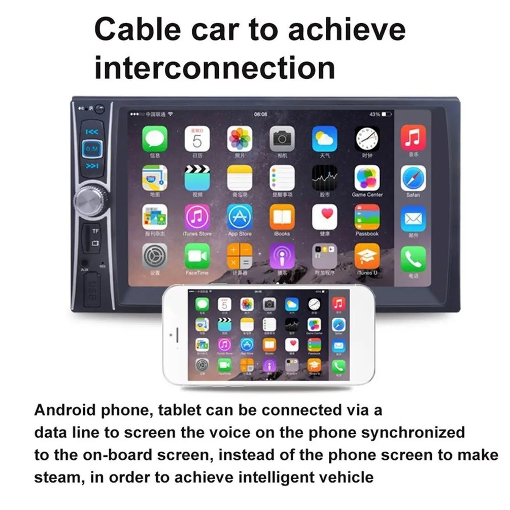 

7653TM 6 Inch Digital TFT Touch Screen 2 Din Car Auto Radio RM/RMVB/BT/FM Mp5 Player Bluetooth MP4 Player Audio FM Radio 1080P