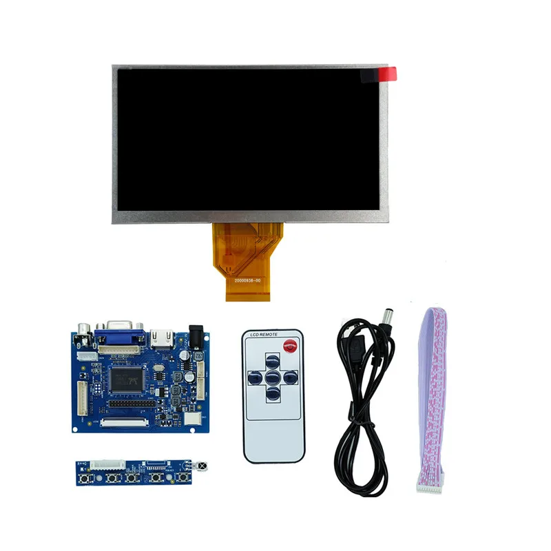 7 inch LCD Screen Display Monitor Driver Board HDMI VGA 2AV For Raspberry Pi Jetson Nano 2