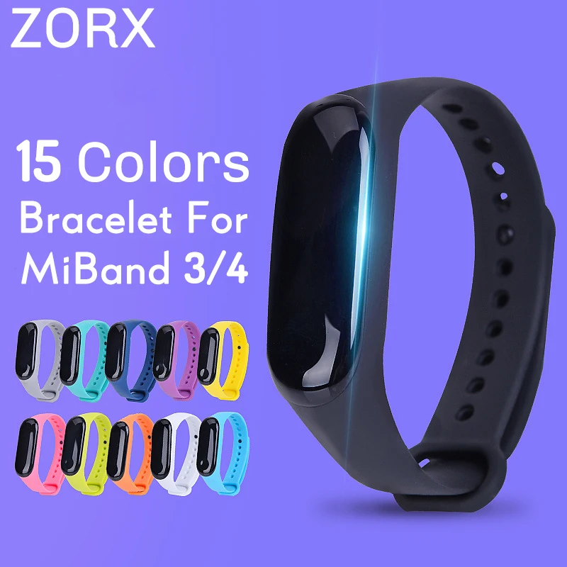 

Bracelet for Xiaomi Mi Band 4 3 Sport Strap watch Silicone wrist strap For xiaomi mi band 3 4 accessories Miband 3 4 Strap