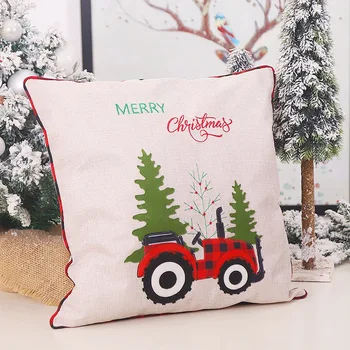 

2 Pcs Christmas Cushion Cover Decorative Pillows Cover for Sofa Seat Square Soft Throw Pillow Case 45X45cm Home Decor