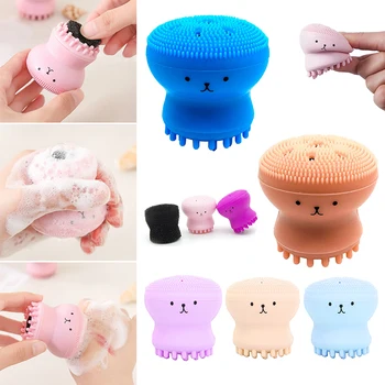 

Dropship Optional Cute Small Octopus Silicone Wash Brush Cleanser Cleanser Deep Pore Cleansing Exfoliating Wash Skin Care Tools