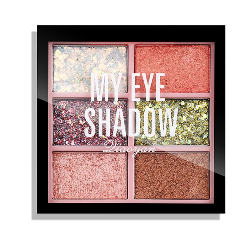 

6 Colors Glitter Shimmer Baked Eye Shadow Makeup Cosmetics -