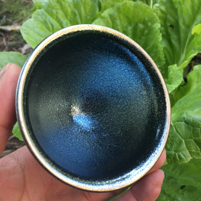 Jianzhan China Traditional Tenmokus Cup Tea Water Coffee Ceramic Vintage Bowl Natural Clay Kiln Fired Chinese Ancient Crafts | Дом и сад