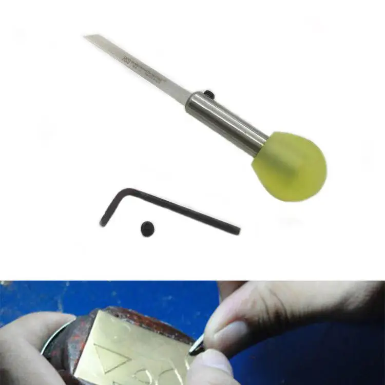 Graver with Handle Гравировальная ручка для ювелирных изделий, инструменты для изготовления ювелирных изделий goldsmith, инструмент для резьбы - Цвет: Graver with Handle