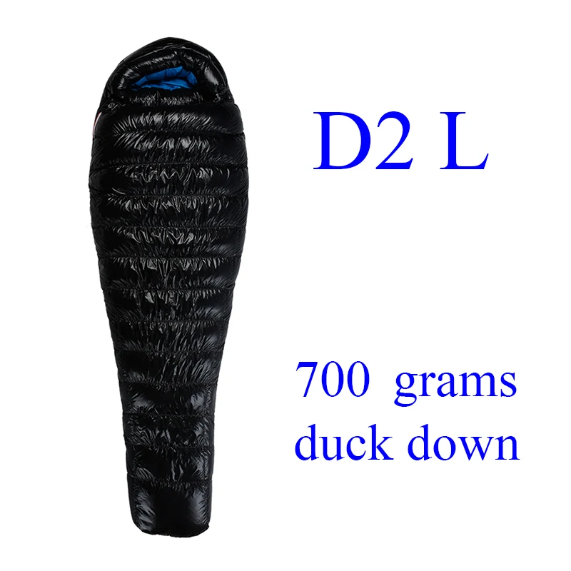 D2 L Black Aegismax D2/D3/D4/D5 открытый белый утиный пух Зимний Мумия спальный мешок UL серии - Цвет: D2 L Black