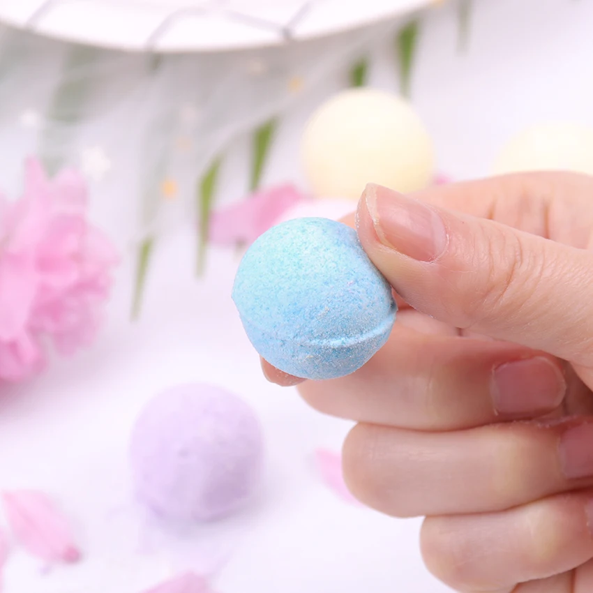 1PC Organic Bath Salt Body Essential Oil Bath Ball Body Skin Whitening Ease Relax Stress Relief Natural Bubble Bath Bombs Ball