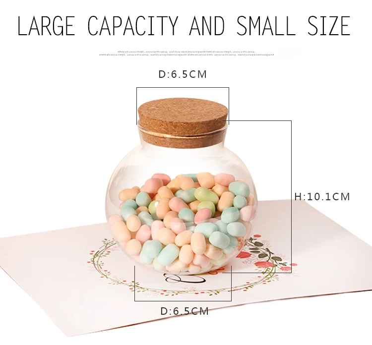 Glass Sealed Cans Storage Cans Candy Storage Tank Bamboo Wood Cover Borosilicate Glass Sealed Storage Tank Moisture-proof Moistu