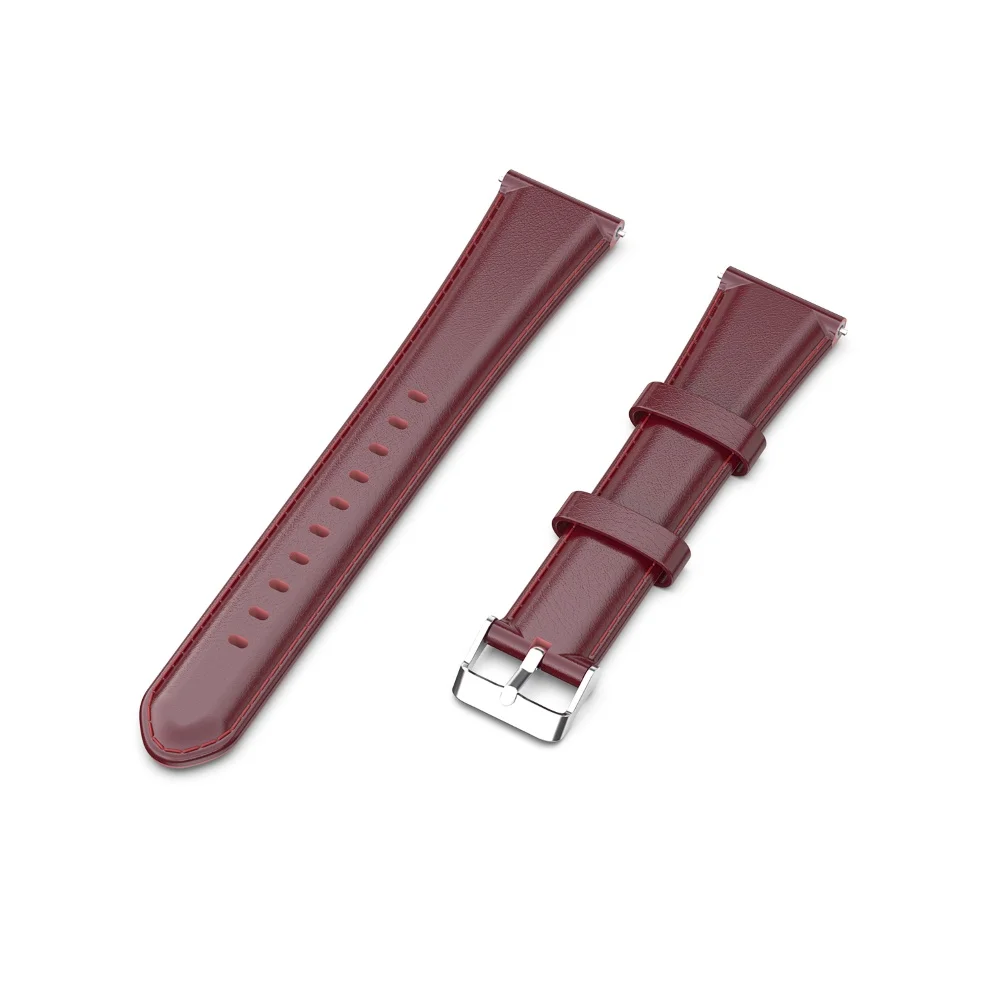 Сменный ремешок из искусственной кожи, ремешок для наручных часов, умные аксессуары, сменный ремешок для браслета для Fitbit Versa 2 Lite - Цвет: Dark Red