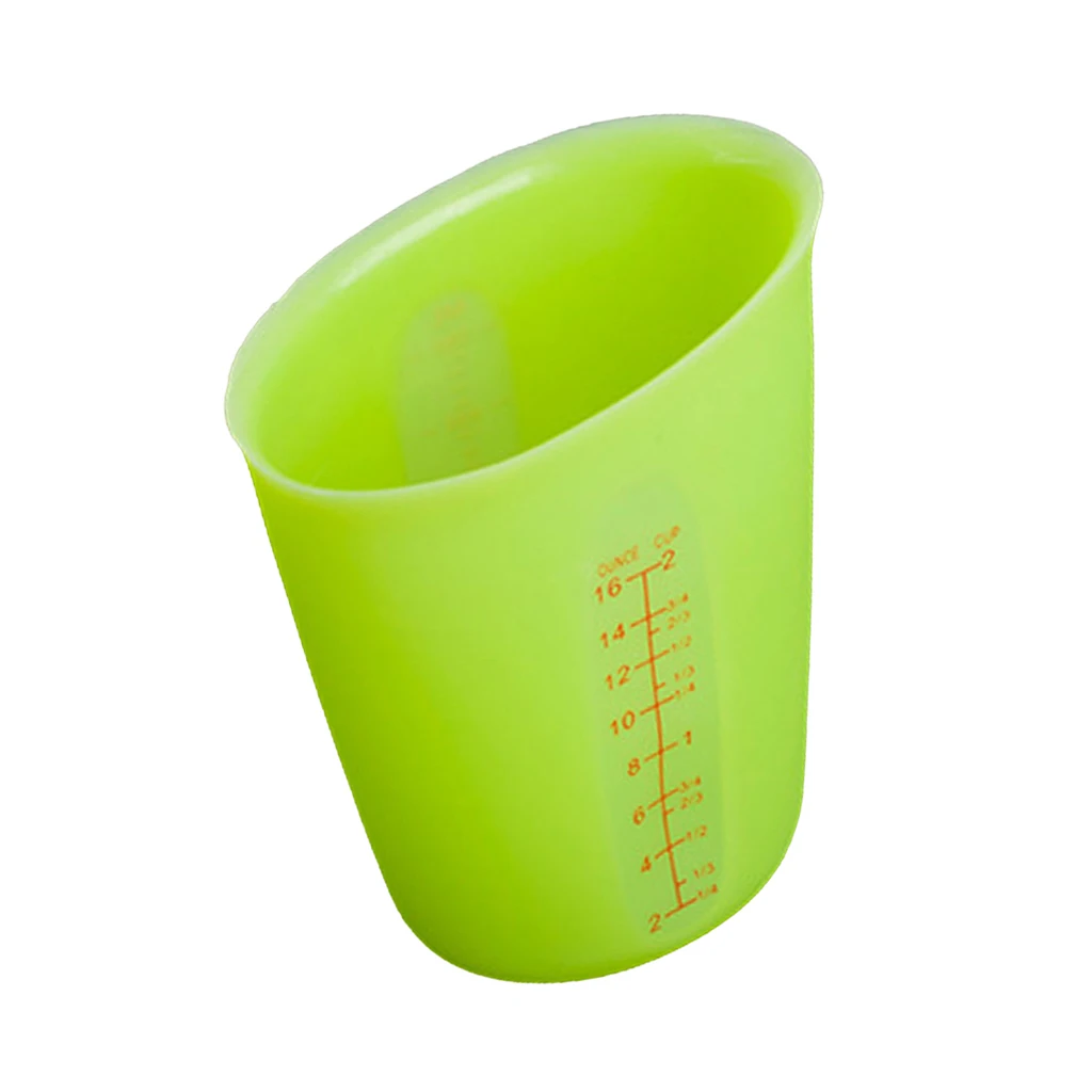 Ramdon 500ml Силиконовые мерные чашки Pinch& Pour выпечки измерения со шкалой - Цвет: Ramdon 500ml