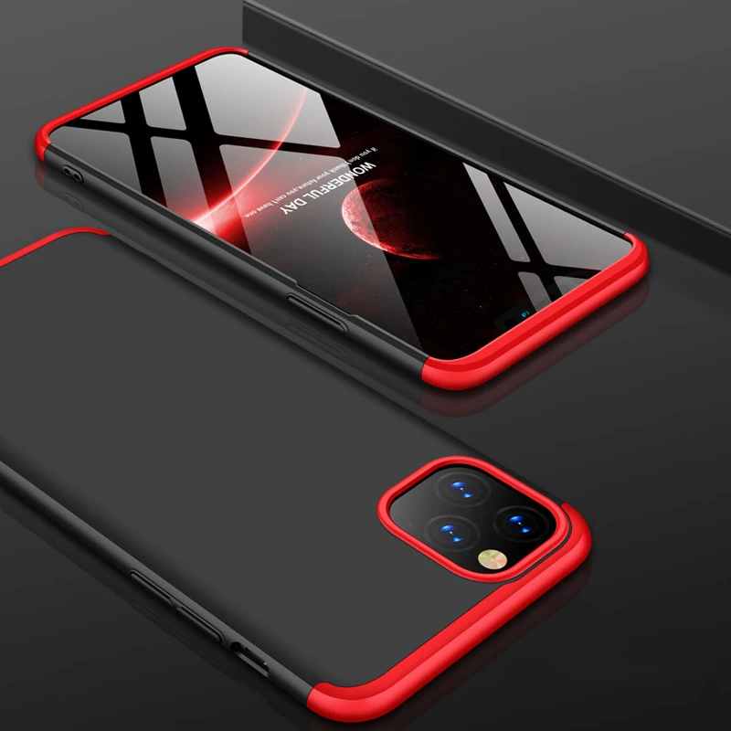 100 шт 3 в 1 Гибридный Жесткий PC полный защитный чехол для iPhone 11 Pro Max XS XR X 8 7 6 6S Plus матовый противоударный защитный чехол