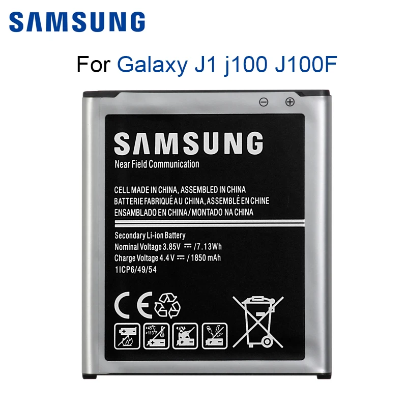 Samsung телефон Батарея EB-BJ100BBE 1850 мА-ч для samsung Galaxy J1 версия J100 J100F J100H J100FN J100M J100D