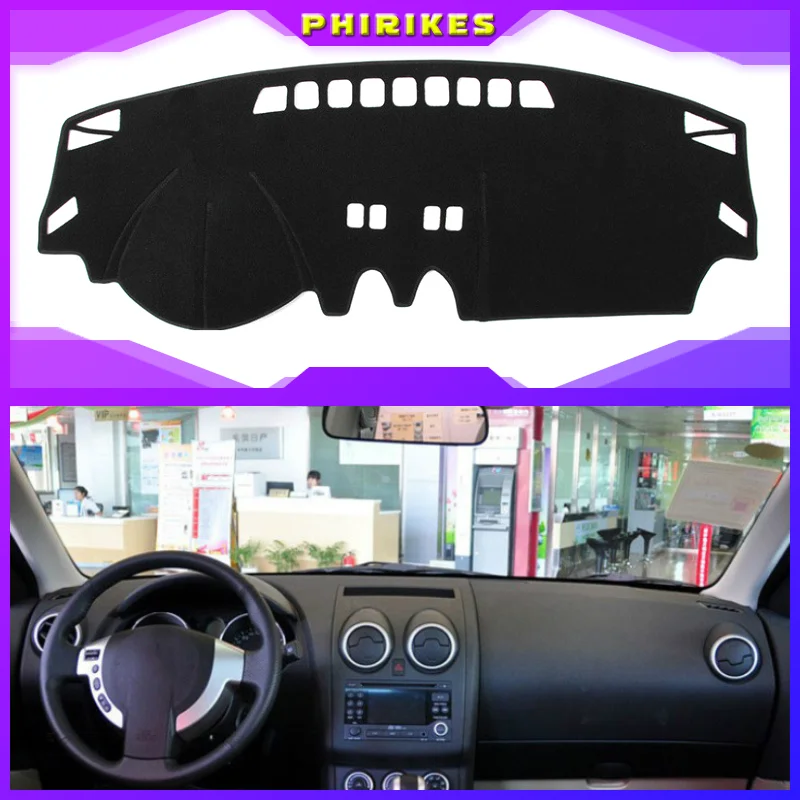 

For Nissan Qashqai J10 2006 - 2013 Car Styling Dashboard Cover Dashmat Mat Pad Interior Sun Visor Shade Carpet Anti-UV Protector