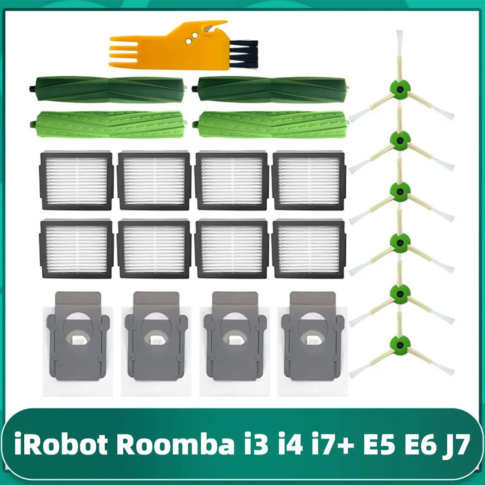 For iRobot Roomba i3 Plus / i4 / i6 / i6+ / i7 / i7+ / i8 / i8+ / E5 / E6 / E7 Main Side Brush Hepa Filter Mop Rag Spare Part