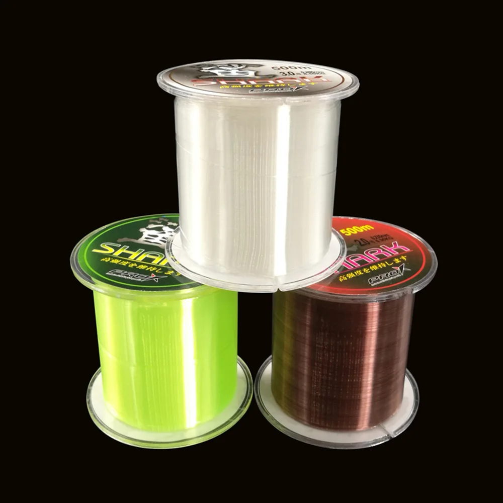 

[Shark] Direct Selling 500 M Fishing Line Mainline Sub-Line Sea Fishing Pole Throwing Line Nylon Thread Transparent Fishing Line