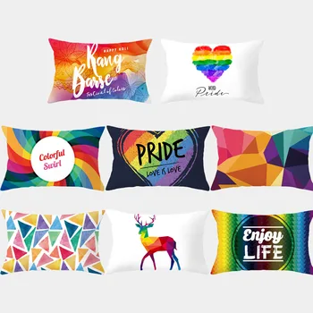 

Color Letters elk Print Cushion Cover Polyester Pillow Decoration Cushion Sofa Pillow Bedroom Cushion Cover Home Decoration