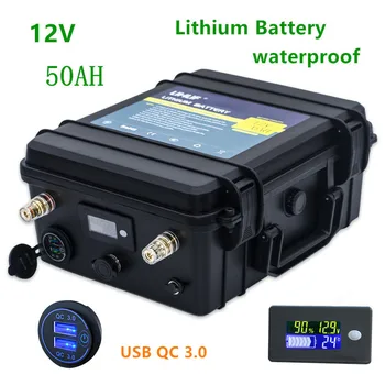 شراء12 فولت بطارية ليثيوم Batteryخزف 50ah مقاوم للماء بطارية ليثيوم Packخزف ل عربة جولف ، الطاقة الشمسية بطارية لتخزين الطاقة ، السفينة الخفيفة Ups