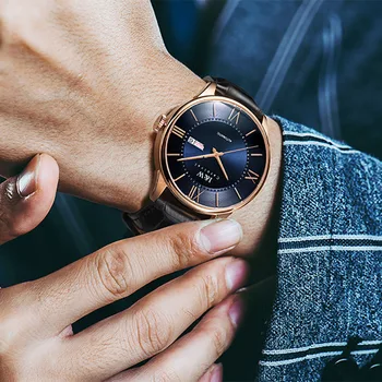 

i & w 42mm Automatic Watch Men's Carnival Luxury Brand Men's Mechanical Watch Belt Waterproof 2019