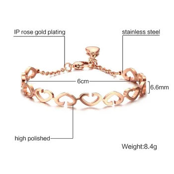 

FXM LVC40 steel fashion jewelry for birthday gift rose many heart patternl men's popular style rose love color