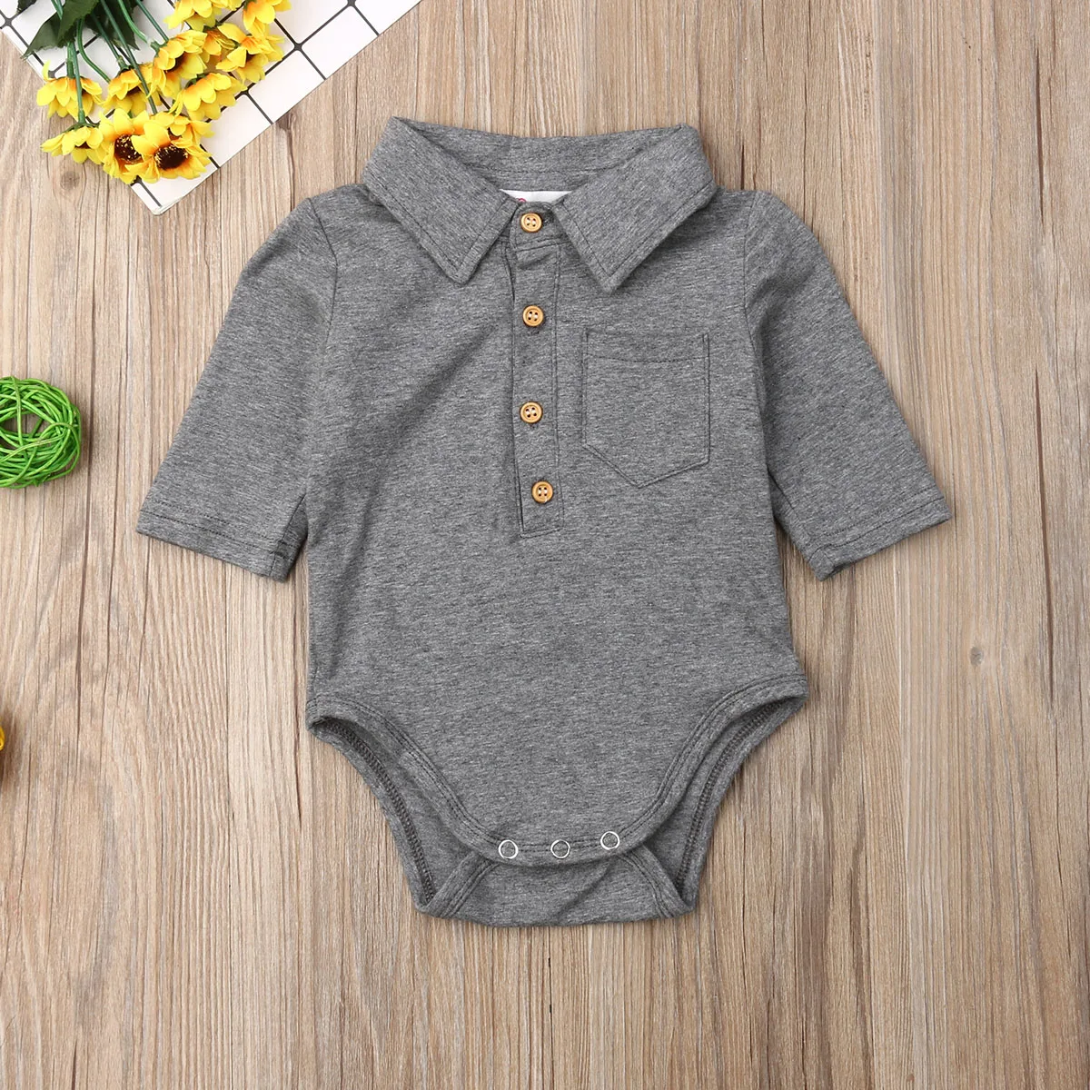 Casual Newborn Infant Baby Boy Formal Cotton Half Sleeve Bodysuit Jumpsuit Outfits Clothes 0-18M