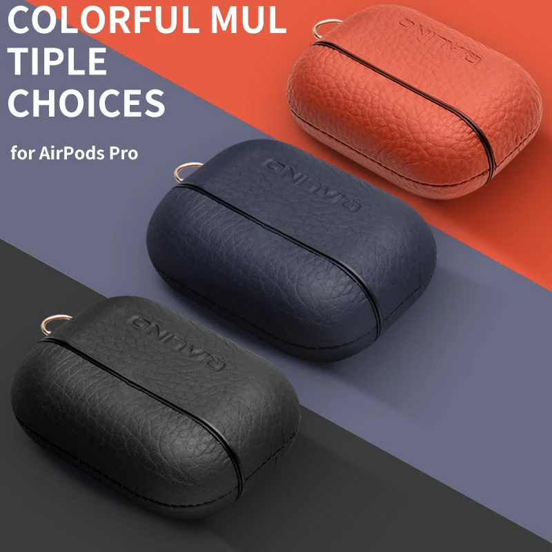 QIALINO мягкий чехол из натуральной кожи для Apple AirPods Pro ручной работы противоударный чехол для наушников для Airpods 3