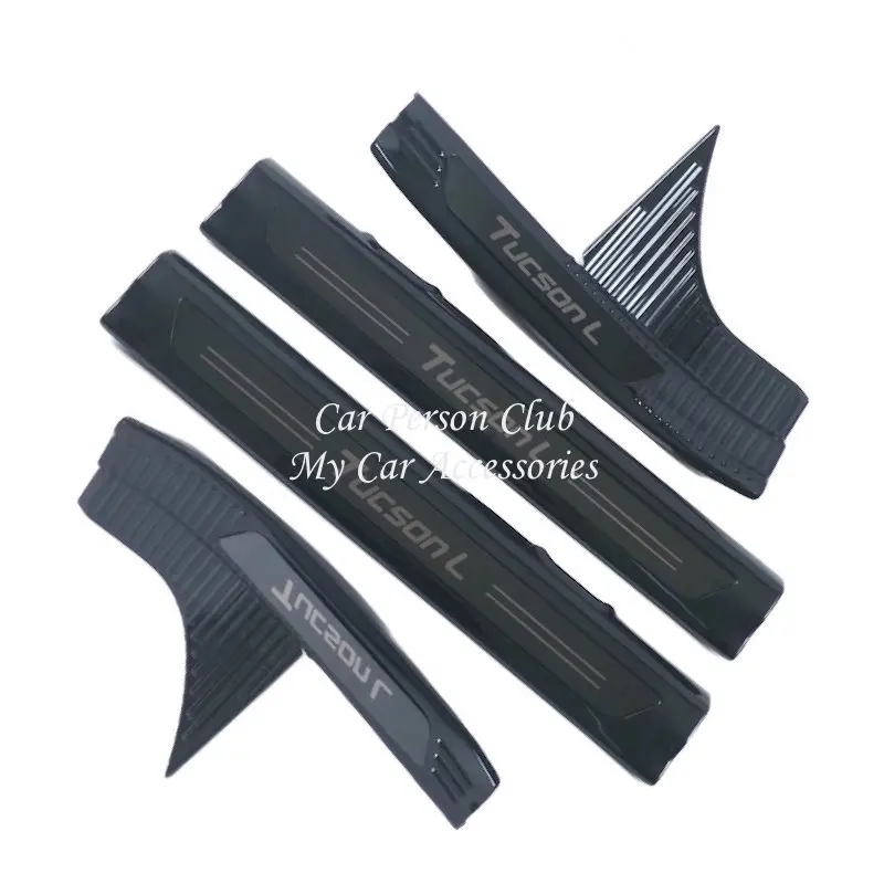 Stainless Interior Door Sill Scuff Plate Guard Sills Welcome Pedal Protector Trim For Hyundai Tucson L 2020-2022 Car Accessories |