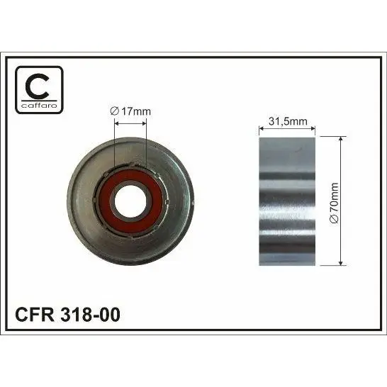 Ролик п/клин. ремня мет. TO Avensis, Camry, Rav4 caffaro 318-00