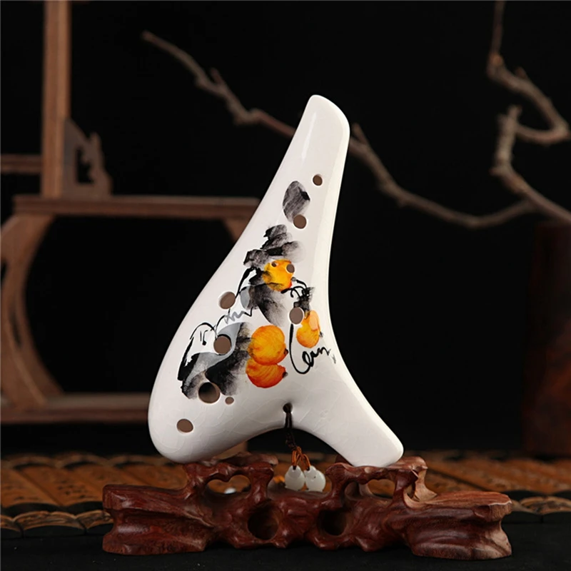 12 Holes Ocarina Of Time Ac Ceramic Flute Woodwind Orff Instrument Natural Sound
