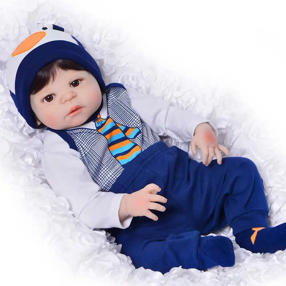 KEIUMI Ограниченная серия 23 дюймов Reborn Baby Doll Toys 57 см полностью силиконовая виниловая Реалистичная кукла для новорожденных для мальчиков подарок для детей