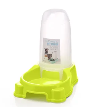 

WH Wholesale Hoting Pet supplier Multi-functional 2 in 1 Gravity Pet Food Self Dispensing Pet Feeder Automatic Water Dispensers
