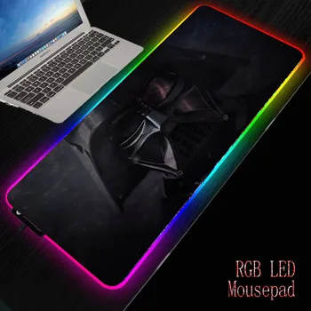 

DIY Colorful Gaming RGB LED Light Mouse Mat Natural Rubber Computer Soft Mousepad Star War Mouse Pad Keyboard Desk Mat