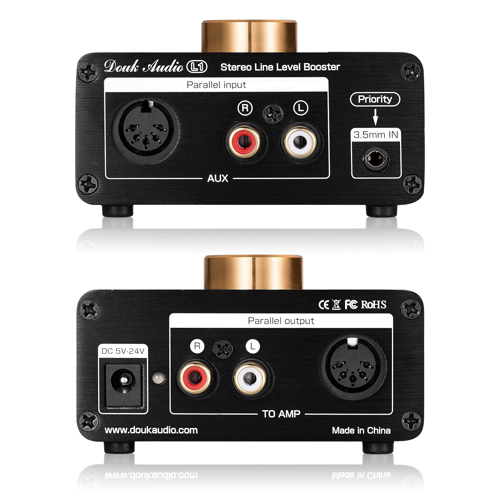 Amplificador de Sinal Pré-amplificador de Sinal Controle de Volume de Pré-amplificador para Ipod Nobaudio Estéreo Hifi Alto Ganho Mp3 Telefone 20db - Image 2