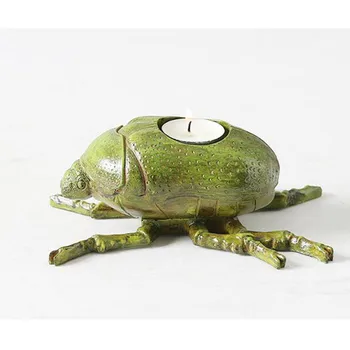 

American Country Beetle Long Cockroach Big Needle Insect Resin Candlestick Decor Creative Insect Candle Utensils Crafts M3431
